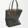 XL Puzzle Fold-tote-veske i skinnende kalveskinn