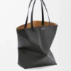 XL Puzzle Fold-tote-veske i skinnende kalveskinn