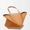 XL Puzzle Fold-tote-veske i skinnende kalveskinn