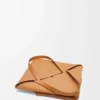 XL Puzzle Fold-tote-veske i skinnende kalveskinn