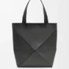 XL Puzzle Fold-tote-veske i skinnende kalveskinn