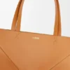 XL Puzzle Fold-tote-veske i skinnende kalveskinn
