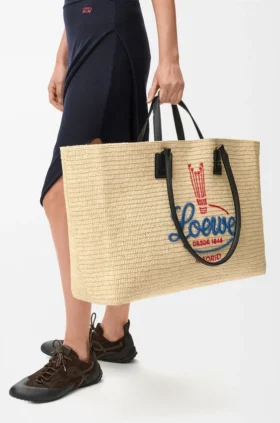 XL Verano-tote-veske i raffia