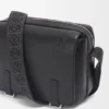 XS Military Messenger-veske i mykt, glatt kalveskinn og jacquard