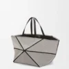 XXL Puzzle Fold Tote-veske i jacquard-canvas og kalveskinn XXL Puzzle Fold Tote-veske i jacquard-canvas og kalveskinn