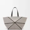 XXL Puzzle Fold Tote-veske i jacquard-canvas og kalveskinn XXL Puzzle Fold Tote-veske i jacquard-canvas og kalveskinn